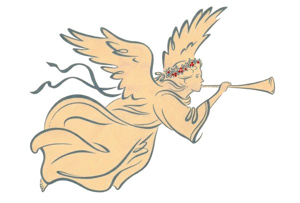 Ангел на прозрачном фоне