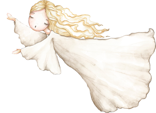 Ангел на белом фоне