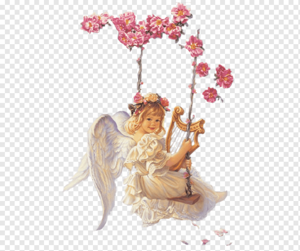 Красивые ангелы на прозрачном фоне