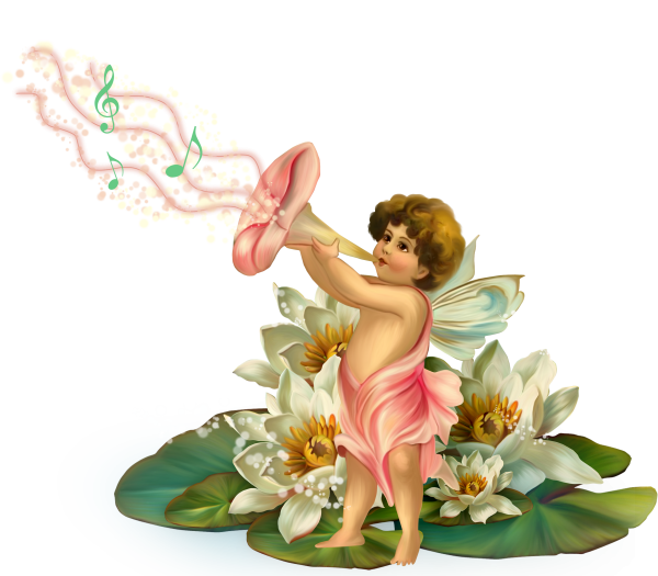 Цветочная Фея на прозрачном фоне