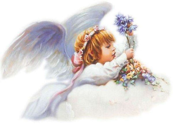 Ангелы и крещение на прозрачном фоне