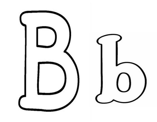 Буква b трафарет