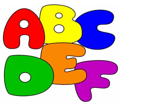 Английский алфавит цветные буквы