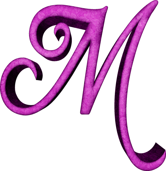 Красивые сиреневые буквы
