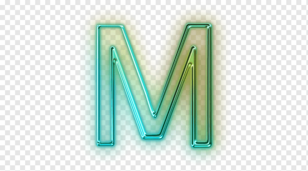 Неоновая буква м