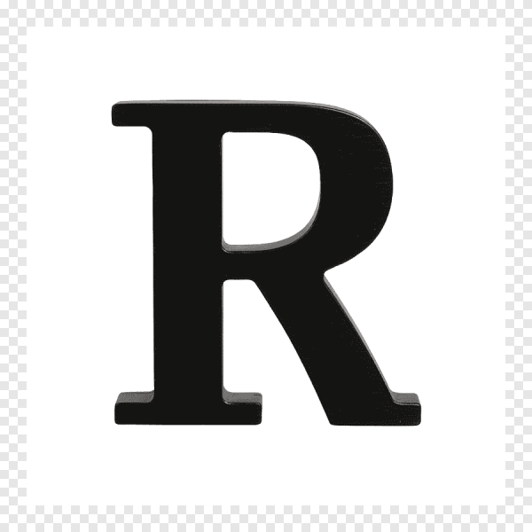 Белая буква я на черном фоне