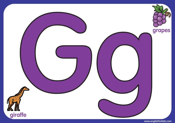 Английский алфавит буква g