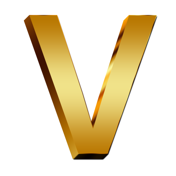 Буква v 3d