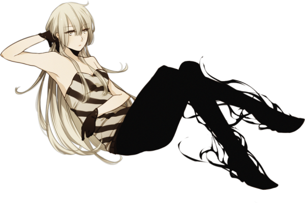 Аниме девушка лежит