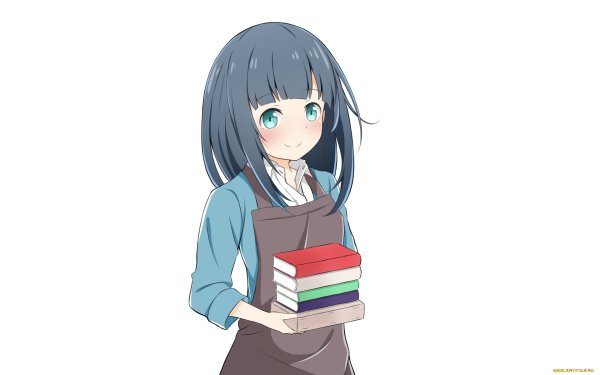Аниме девушка с книжкой