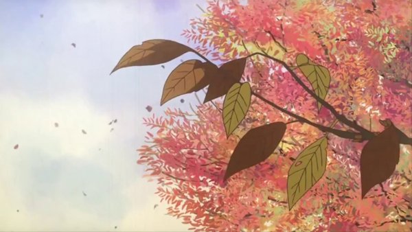 Осенние листики аниме
