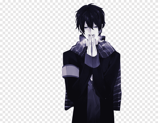 Аниме парень на белом фоне