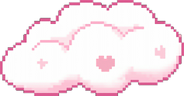 Пиксельное облако розовое