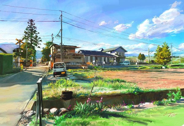 Пейзажи Японии деревня