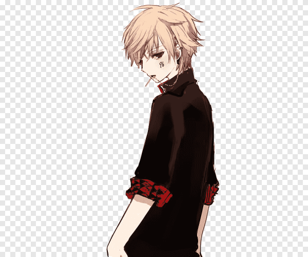 Аниме мальчик на прозрачном фоне