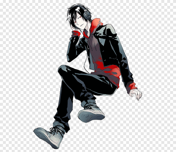 Аниме парень на белом фоне