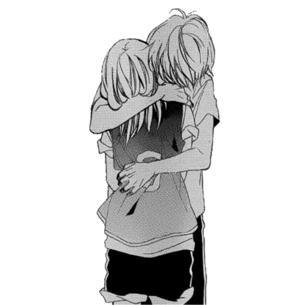 Аниме парень и девушка черно белое