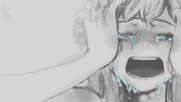 Аниме девушка плачет