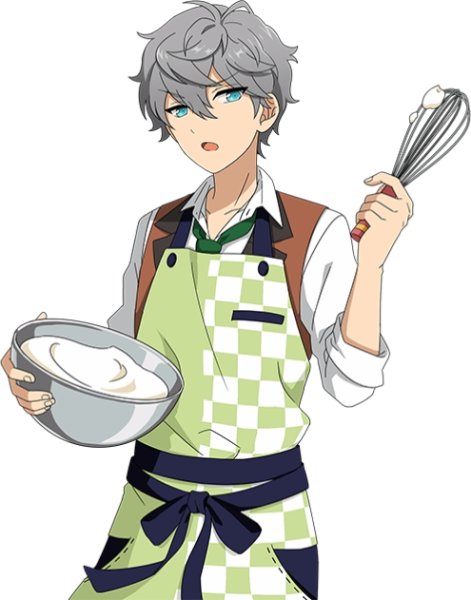 Аниме парень в поварском