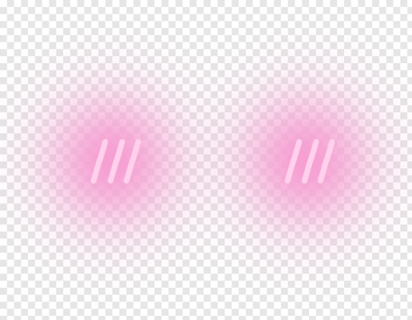 Милый румянец на прозрачном фоне