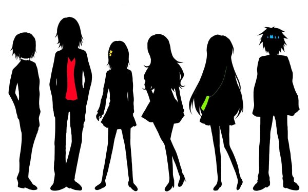 Силуэт аниме парня