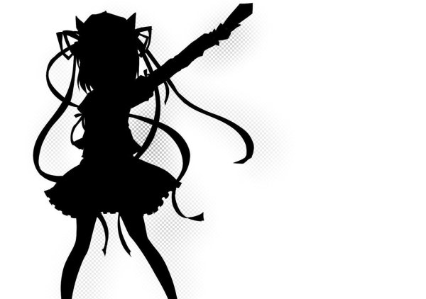 Силуэты аниме персонажей