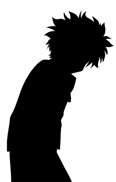 Силуэты аниме персонажей