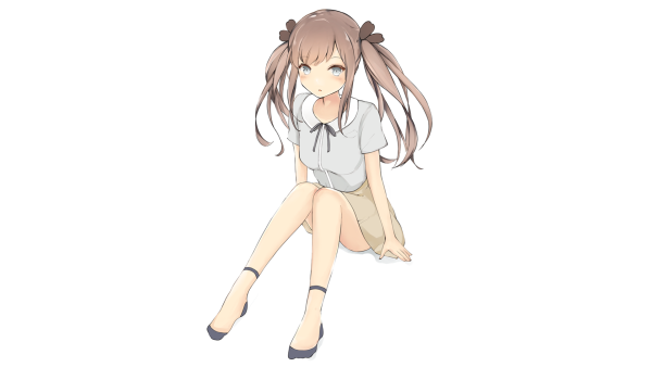 Тян на белом фоне