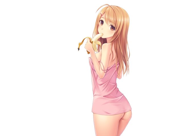 Аниме тян на белом фоне