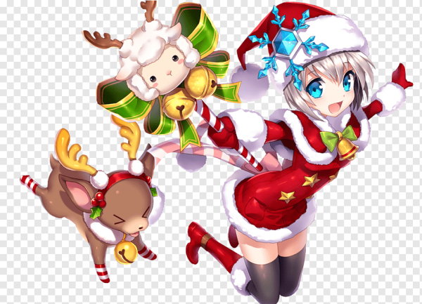 Новогодние аниме персонажи
