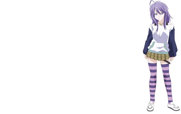 Аниме девушка на белом фоне