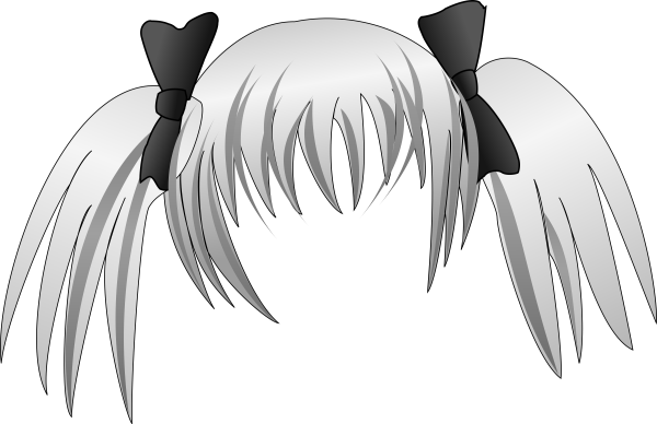 Анимешные волосы на прозрачном фоне