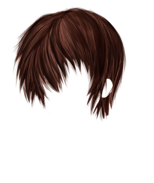 Волосы на белом фоне