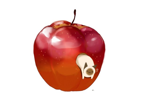 Аниме красное яблоко