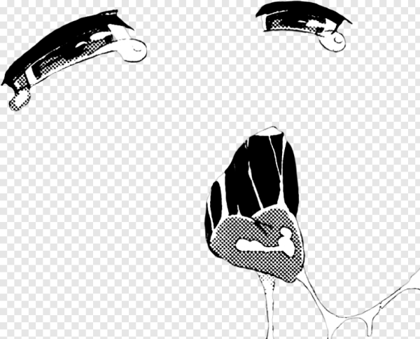 Ахегао лицо на белом фоне