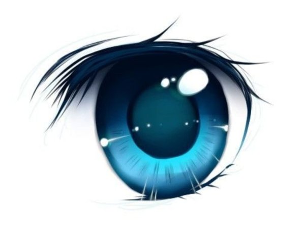 Голубые анимешные глаза