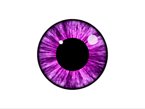 Фиолетовая радужка глаза
