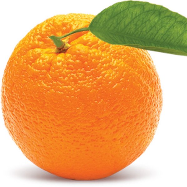 Апельсин на прозрачном фоне