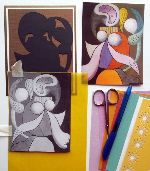 Аппликация абстракция из бумаги