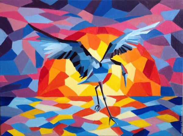 Картину из геометрических фигу