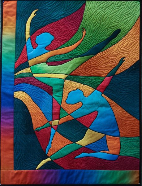 Абстрактные аппликации из ткани