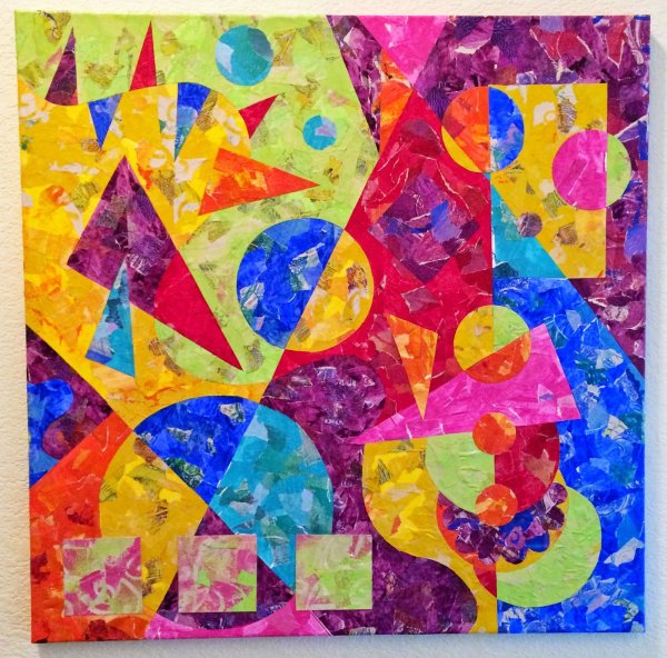 Коллаж из бумаги абстрактный