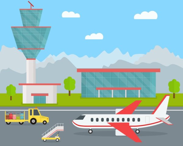 Аэропорт иллюстрация