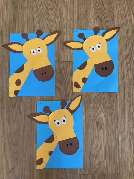 Жираф аппликация для детей