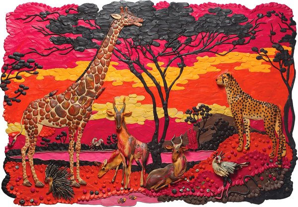 Наталья Синегина картины из пластилина