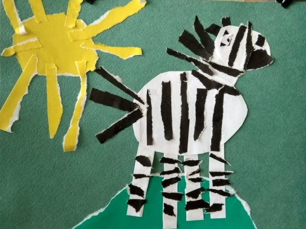 Аппликация животные Африки в старшей группе