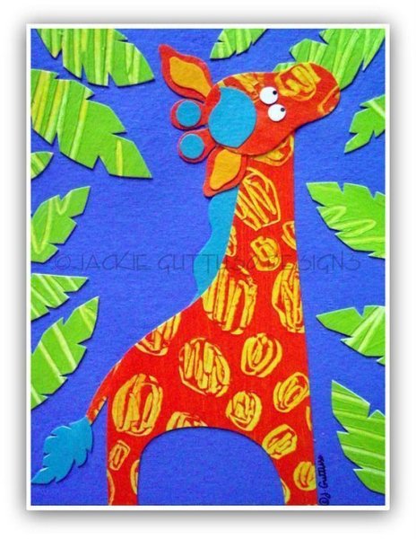 Жираф аппликация для детей