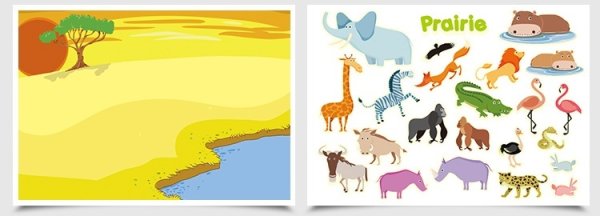 Фон для аппликации Африка