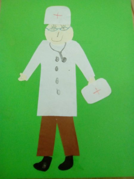 Аппликация в подготовительной группе на тему профессии