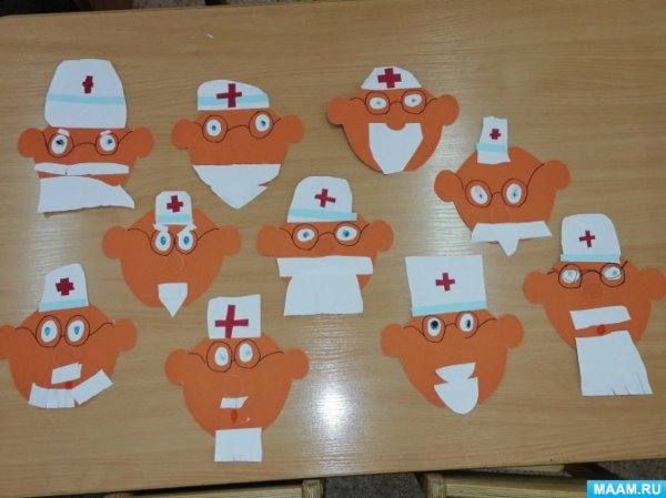 Аппликация профессии средняя группа